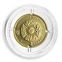 Ukraine 2 hryvnas Signs of the Zodiac Aquarius gold coin 2007