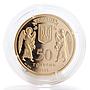 Ukraine 50 hryvnas 2000 Years of Christmas Mother of God gold coin 1999