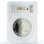 Samoa 25 $ America's Cup Yachting Sailboat Ship KM-3 PR67 PCGS silver coin 1988