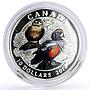 Canada 10 dollars Conservation Wildlife Harlequin Duck Bird Fauna Ag coin 2014
