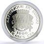 Congo 1000 francs Church Ceremomies Wedding Sacrament proof silver coin 2011