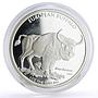 Cook Islands 5 dollars Conservation Wildlife Buffalo Bull Fauna silver coin 2009