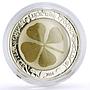 Palau 5 dollars Lucky Symbols Clover Leaf Good Luck proof silver coin 2014