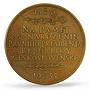 Czechoslovakia President Tomas Masaryk Politics 60mm UNC PCGS bronze medal 1935