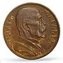 Czechoslovakia President Tomas Masaryk Politics 50mm UNC PCGS bronze medal 1935