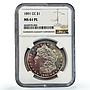 United States 1 dollar Liberty Morgan Dollar CC KM-110 MS61 NGC silver coin 1891
