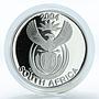 South Africa set of 4 coins 50 20 10 5 cents Wildlife Leopard silver coin 2004
