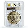Indonesia 5000 rupiah Conservation Orangutan Monkey Fauna MS67 PCGS Ag coin 1974