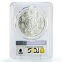 Mexico 5 pesos Conservation Wildlife Prairie Dog Fauna UNC PCGS silver coin 2001