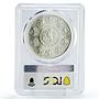 Mexico 5 pesos Conservation Wildlife Eagle Bird Fauna MS67 PCGS silver coin 2000