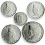 Indonesia Riau Archipelago set of 5 coins Sukarno MS63 - MS64 PCGS Al coins 1962