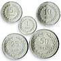 Indonesia Riau Archipelago set of 5 coins Sukarno MS63 - MS64 PCGS Al coins 1962