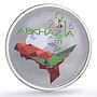 Abkhazia 10 apsars CONIFA World Football Cup Eagle Bird colored silver coin 2016