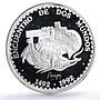 Peru 1 sol Meeting of Two Worlds Spanish Conquistador Indian silver coin 1991