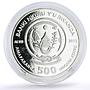 Rwanda 500 francs Lunar Calendar Year of the Goat Wealth proof silver coin 2015