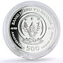 Rwanda 500 francs Lunar Calendar Year of the Dog Wealth proof silver coin 2015