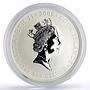 Cook Islands 1 dollar Magnificent Peony Green Flower colored silver coin 2008