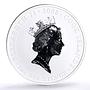 Cook Islands 1 dollar Magnificent Peony Green Flower colored silver coin 2008