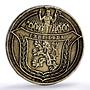 Czechoslovakia 10th Anniversary of Republic St Prokop silver medal coin 1928