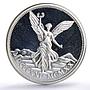 Mexico 2 onzas Libertad Angel of Independence 1921 Restrike proof silver coin ND