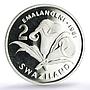 Swaziland 2 emalangeni King Sobhuza II Diamond Jubilee Politics silver coin 1981