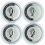 Cook Islands set of 4 coins The Adventures of Sherlock Holmes silver coins 2007