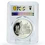 Kyrgyzstan 10 som Chinqiz Aitmatov Mother Field Train PR70 PCGS silver coin 2009