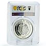 Tonga 1 paanga Seafaring James Cook Adventure Ship PR69 PCGS silver coin 2003