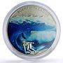 Palau 5 dollars Paradise Scent Sea Breeze Female Surfboarder silver coin 2010