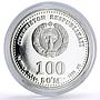 Uzbekistan 100 som Great Ancestors Sultan Mirzo Ulugbek proof silver coin 1999