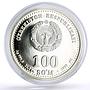 Uzbekistan 100 som Great Ancestors Scientist Al Biruni proof silver coin 1999