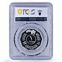 Iraq 1 dinar President Hussein Qadissyiat Battle Politics PR68 PCGS Ni coin 1980