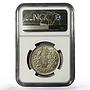 China 50 cents Yuan Shih Kai Coat of Arms LM 64 XF Details NGC silver coin 1914
