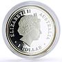 Australia 1 dollar Discovers Hobart Harbor Ship Boat colored silver coin 2008