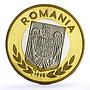 Romania Nagano Olympic Games Skier Piefort TRIAL PATTERN NiBrass coin 1998
