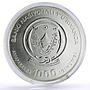 Rwanda 1000 francs Conservation Wildlife Gorilla Fauna gilded silver coin 2008