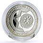Azerbaijan 5 manat Baku - Ankara TANAP Gas Pipeline Founding silver coin 2015