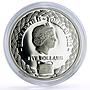 Tokelau 5 dollars Conservation Wildlife Phaeton Bird Fauna silver coin 2012