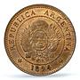 Argentina 1 centavo Regular Coinage Libertad KM-32 MS64 BN PCGS bronze coin 1894