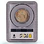 Brazil 1000 reis Regular Coinage Liberty Head KM-510 MS65 PCGS silver coin 1912