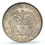 Colombia 50C Columbus America Discovery Right A KM-187.2 AU58 PCGS Ag coin 1892