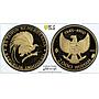 Indonesia 2000 rupiah Independence 25th Anniversary PR62 PCGS gold coin 1970