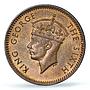 Mauritius 1 cent Colonial Coinage George VI KM-25 MS64 BN PCGS bronze coin 1949