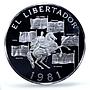 Panama 20 balboas Simon Bolivar Libertador Politics PR70 PCGS silver coin 1981