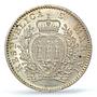 San Marino 1 lira Republic Coinage KM-4 MS65 PCGS silver coin 1898 R