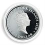 Cook Islands 1 $ Famous Naval Battles Trafalgar Ship Clipper silver coin 2010