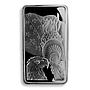 USA Statue of Liberty eagle 1 troy ounce silver plated bar rectangular token