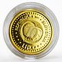 Slovenia 10 lip Ivan Cankar proof gold coin 1991