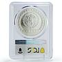 Mexico 5 pesos Precolombina Huchucteotl Huehueteotl MS66 PCGS silver coin 1993