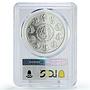 Mexico 1 onza Libertad Angel of Independence MS68 PCGS silver coin 2001